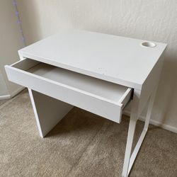 Small Desk With Drawer White IKEA Micke