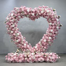 Heart-Shaped Flower Arch With Stand/Shelf