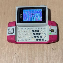 Sharp Sidekick iD PV150 Pink & White Vintage T-Mobile phone Tested Working Read!