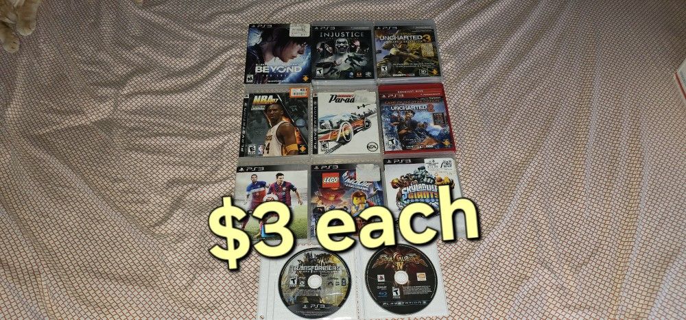 Ps3 Playstation 3 Games [ $3 Each ]