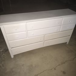 Freshly Sanded And Painted White 10 Drawer Dresser