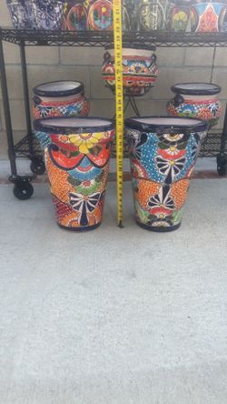 Talavera Pots Mexican Pottery 