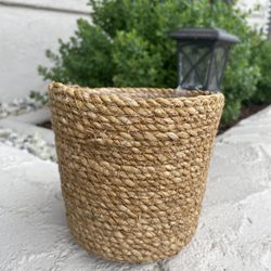 Woven Lined Flower Basket Storage