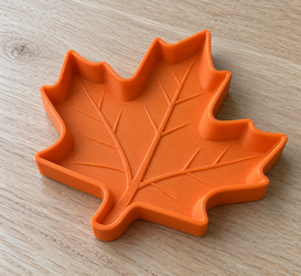 Maple Leaf Trinket Dish, Autumn Ring Tray, Custom Color