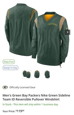 Greenbay Packers Nike Green Sideline Windshirt