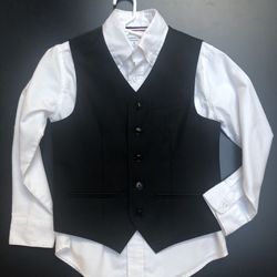 Boy White Shirt and Black Dress Best