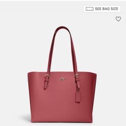 Brand New Pink Leather Coach Mollie Tote
