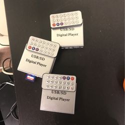 USB/SD Digital Players With Remotes And One SD CARD INCUDED