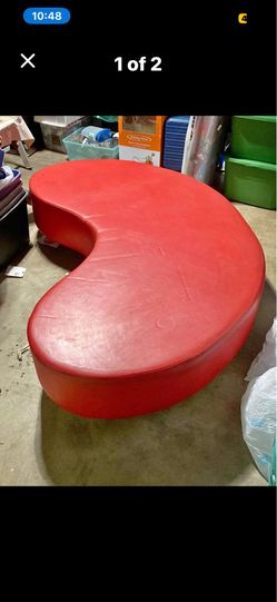 Retro Red Kidney Bean sofa / Ottoman