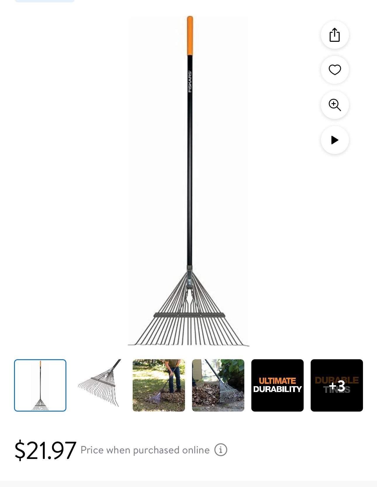 Fiskars 24 Tine Rake