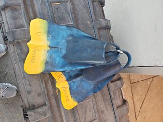 Finis Pro Swim Fins Blue and Yellow