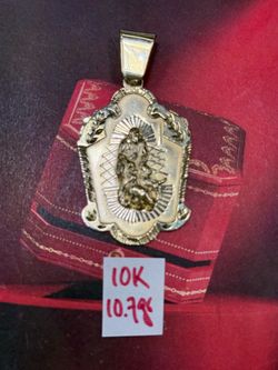 10K Solid Gold Pendant For Wedding 10.7Gr