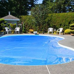 20x 40 Ft 16 Mil Thick Blue PE Rectangular Solar Pool Cover, Heat Retaining Bubble Blanket, Dustproof, Freely Cuttable, for Inground & Above Ground In