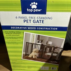 Top Paw four Panel Freestanding Pet Gate