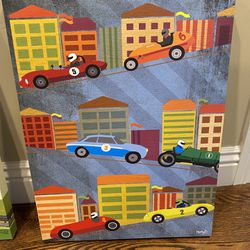 Cars Canvas Art For Kids Room 