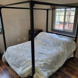 Full Size Canopy Bed Frame And Mattress
