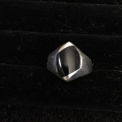 Heavy  925 Freeform Onyx Men’s Ring