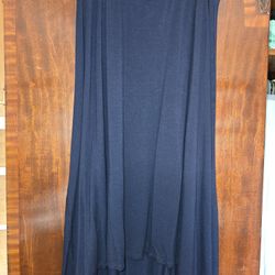 Navy High Low Skirt