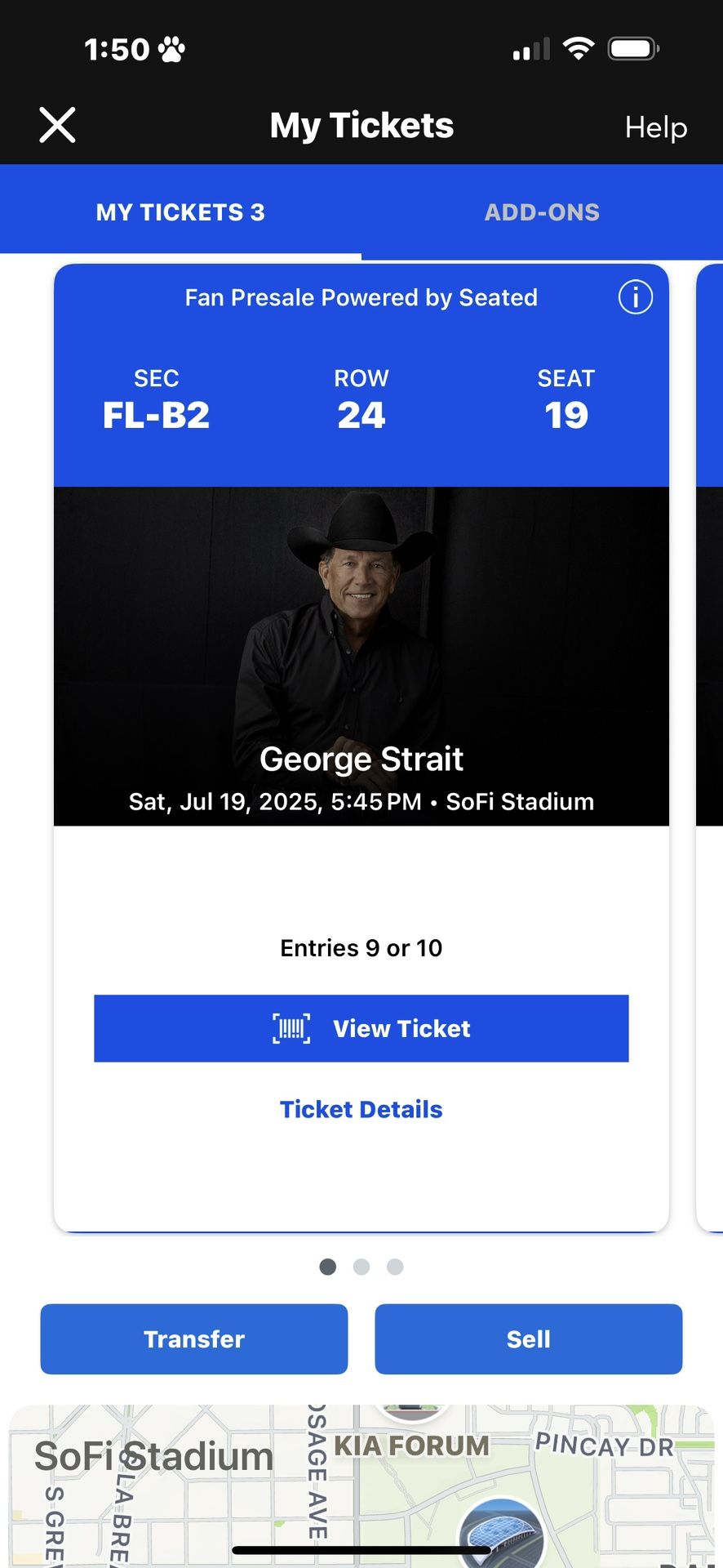 George Strait Ticket