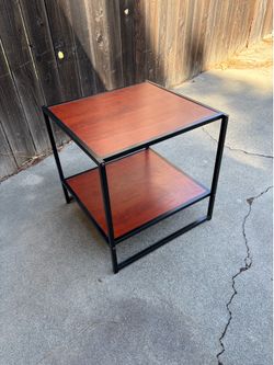 Two tier side table with open shelf