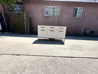 West Elm Tiled Buffet Media Console Entertainment Center Tv Stand Cabinet Sideboard Credenza