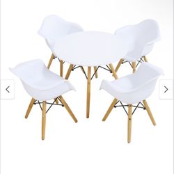 NEW Kids Table + 4 Chair Set – White (Still In Box)