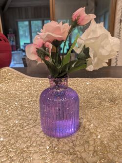 Small Purple Sparkle Resin Vase