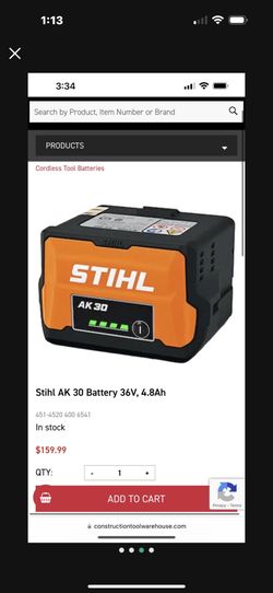 Stihl AK 30 Battery - 3 For Sale 