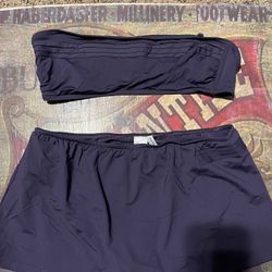 Calvin Klein Purple Swimsuit Size 12 ladies Skirt and top excellent condition 