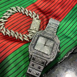 Bracelet Watch Lab Diamond  Stones 