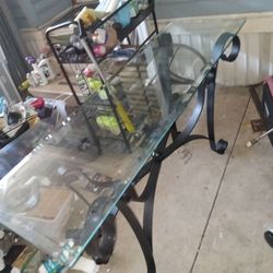 Glass long table
