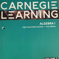 Carnegie Learning Algebra 1 Student Edition Textbook Set Volume 1 & 2 Math BOOKS