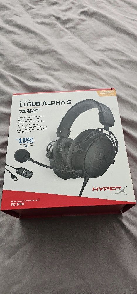 NEW NEVER OPENED HYPERX CLOUD ALPHA  S  7.1