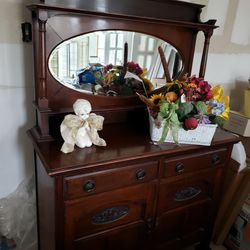 Vintage Buffet with Mirror