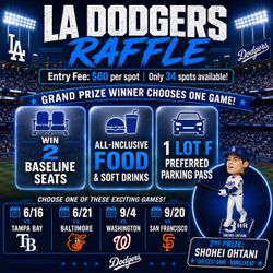 Dodgers Baseline tickets + Parking
