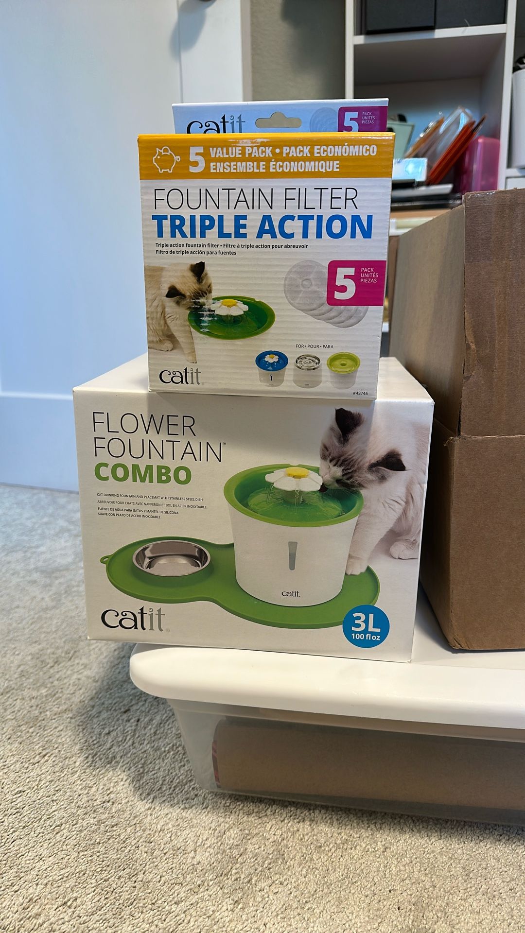 Flower Fountain Combo With Filters For Cat / Pet