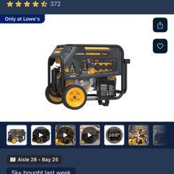 *BRAND NEW GENERATOR* Less Than An Hour Of Use! 