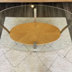 Coffee Table - Wood And Glass - Free