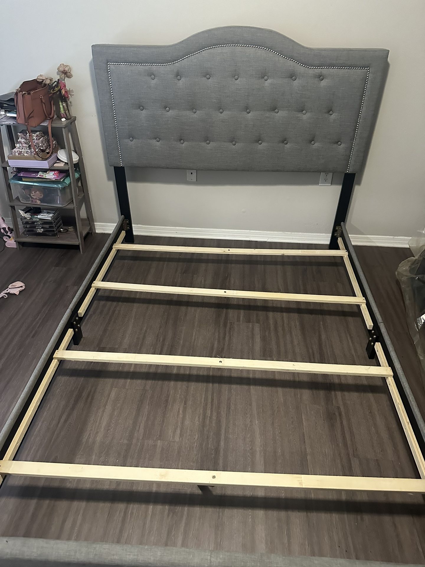 Gray Queen Size Bed Frame Only
