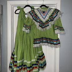 Green Folklórico Dress