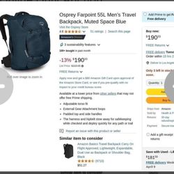 Osprey Farpoint 55L Men's Backpack