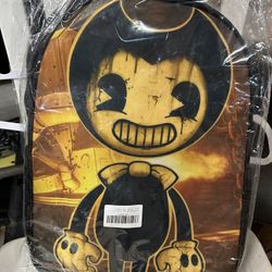 Bendy and Ink Machine Anime 16' Backpack Laptop Travel Bag  NEW 