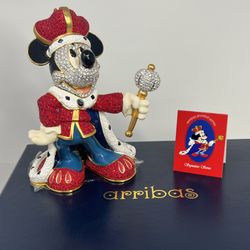 Arribas Brothers Limited Edition Disney King Mickey Mouse Jeweled Swarovski Figurine 