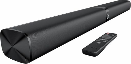Sound Bar for Smart TV, Soundbar with Bluetooth/ARC/Opt/AUX Connect, Auto Volume Boost,