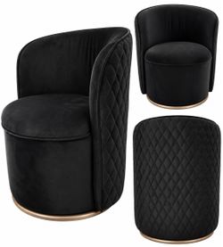 Cute little velvet swivel storage ottoman chair WITH TAGS barely touched
