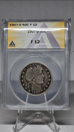 1907-D Barber Silver Half Dollar