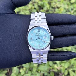 Reloj Automático Stainless Steel Land-weller Perpetual – Face Bluel