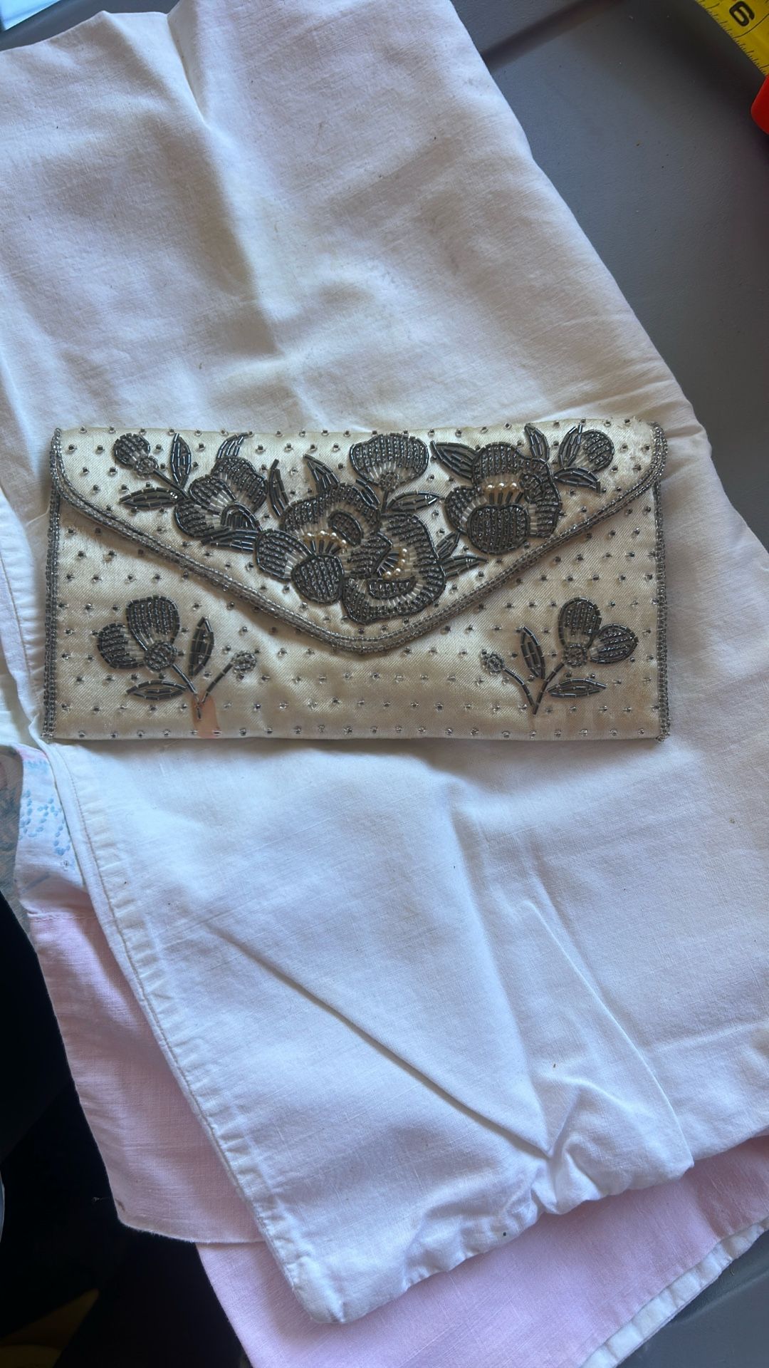 Vintage Silk Evening Clutch