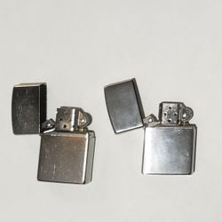 ZIPPO LIGHTERS  2 PCS MADE IN USA