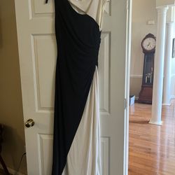 Black and White Evening Dress